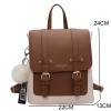 Leather Backpack With Buckles Leather Backpack With Buckles